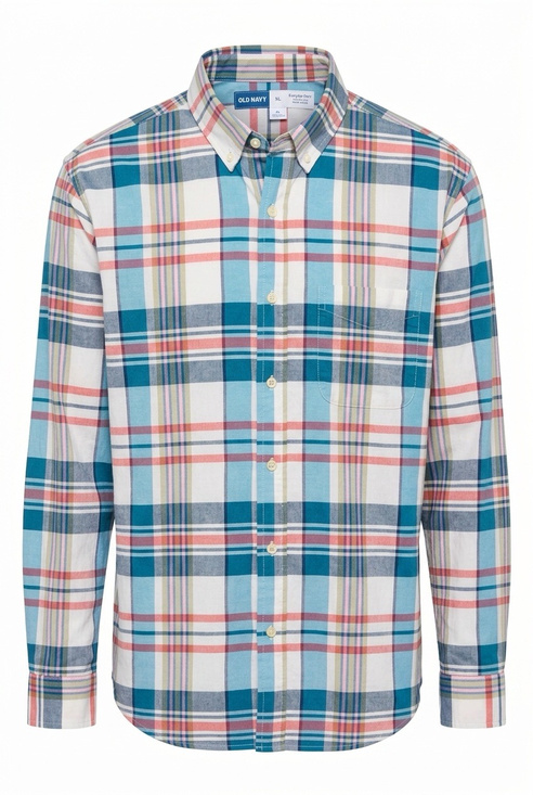 Old Navy Other - NEW with tags, Old Navy Plaid Button Down Shirt Built In Flex XL